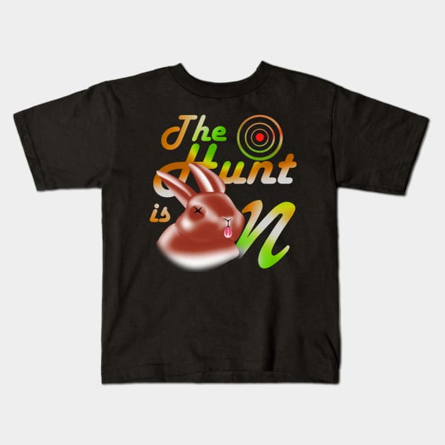 The hunting season is on, rabbit hunting Kids T-Shirt by AdishPr